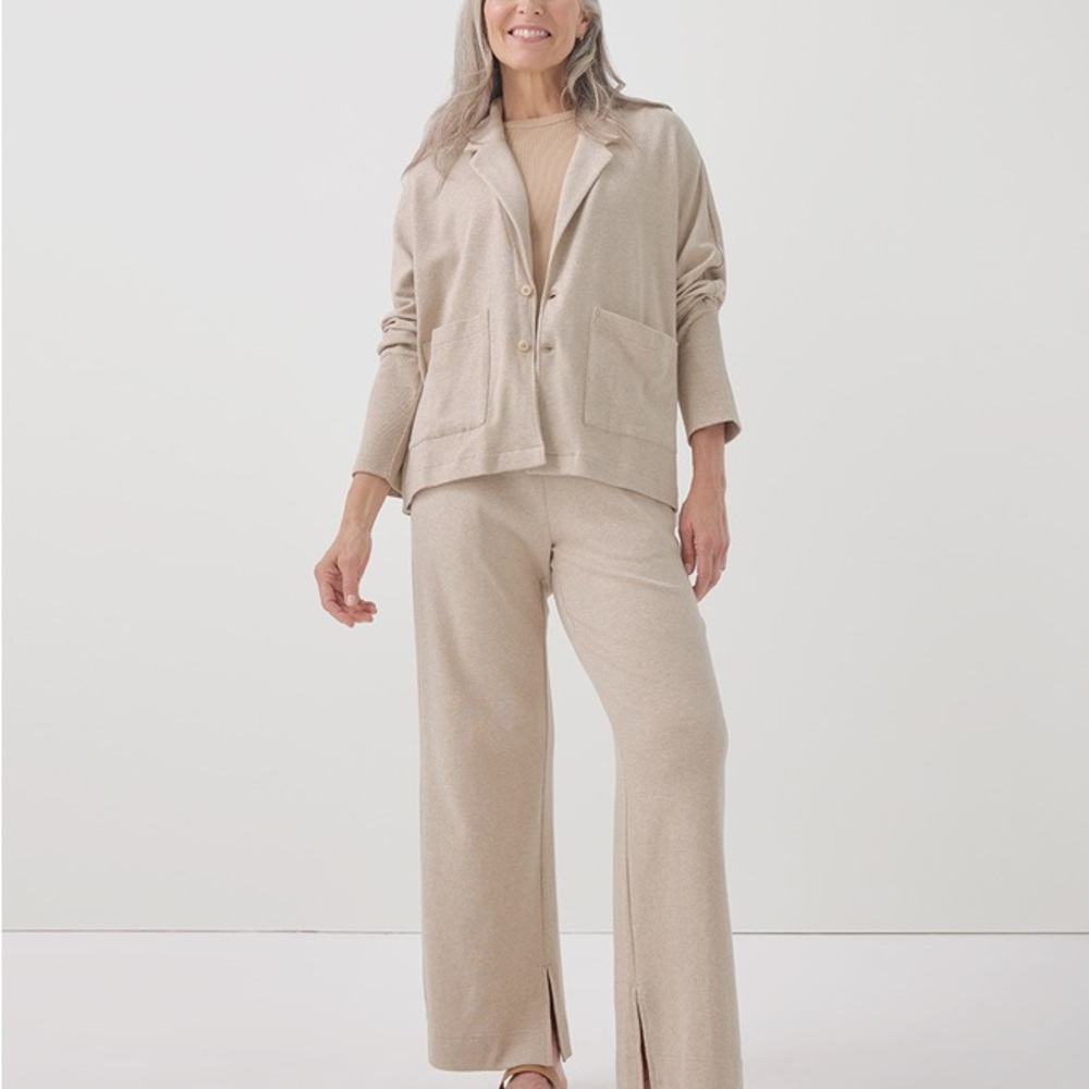 Pact Women's Cream Pants & Jumpsuit Set